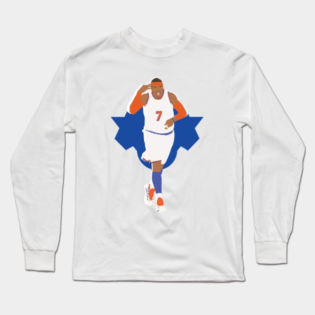 Carmelo Anthony "3 to the Dome" N.Y Knicks Long Sleeve T-Shirt by Jackshun